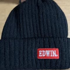 EDWIN ニット帽 ブラックのサムネイル