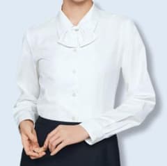 【新品】UNILADY リボン付ブラウス U8600 ホワイト　15号 事務服のサムネイル