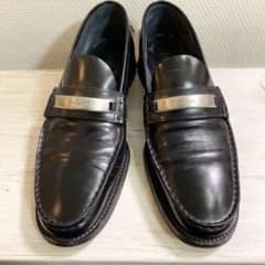 PRADA ローファー　ロゴプレート付　黒　超希少のサムネイル