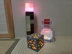 マインクラフト 充電式ライト 3点 たいまつ ポーション 鉱石ブロック