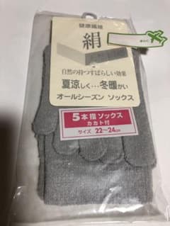靴下　絹　5本指ソックス2色セット　日本製　オールシーズン女性のサムネイル