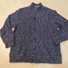 SERGIO TACCHINI スタンドカラー カーディガン ネイビー