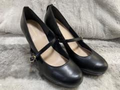 3WAYチャンキーヒールパンプス ブラックのサムネイル