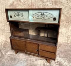 アンティーク】昭和レトロ サイドボード ガラス戸 飾り棚 古民具