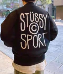 Stussy Sport Melton Varsity Jacket スタジャン - メルカリ