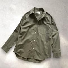 新品タグ付】M7days コットン100% 長袖シャツ 羽織り カーキ 春秋 