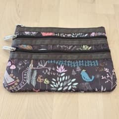 レスポートサック LeSportsac 3ジップポーチ アニマル 総柄