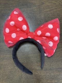 Disney Minnie Mouse カチューシャ ドット柄　赤のサムネイル