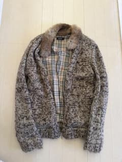 BURBERRY BLACK LABEL ファー付きカーディガン サイズ2のサムネイル
