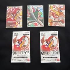 ワンピースカード ラウンドワン ルフィ ナミ ゾロ 3種+未開封２パックセットのサムネイル