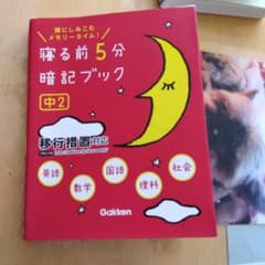 寝る前5分暗記ブック : 頭にしみこむメモリータイム! 中2のサムネイル