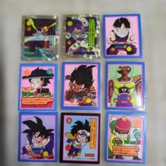当時物】ドラゴンボールZ じゃんけんマグネット 9枚（ホロ2枚/ノーマル