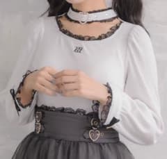 ROJITA 하트 버클 초커 텔레코 탑스