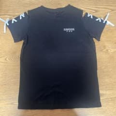 【美品】GU 肩出し　Tシャツ リボン　黒のサムネイル