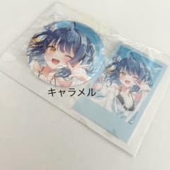 天宮こころ　箔押し缶バッジ にじさんじ 誕生日グッズ 箔押し 缶バッジ チェキ風カード 天宮こころ