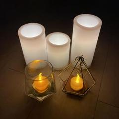 イケア　キャンドル　ライト　3本　セット IKEA キャンドルホルダー キャンドルライトセットの通販 by ずっ