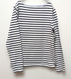 BEAMS HEART 綿100 ボーダーカットソー キナリ ネイビー 長袖