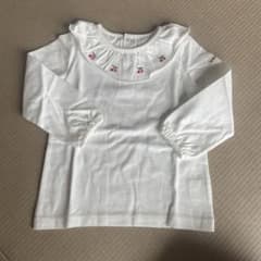 ミキハウス　うさこ　ホワイト フリル付き 長袖シャツのサムネイル