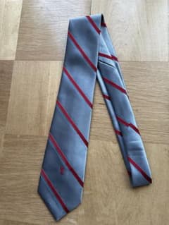 Yves Saint Laurentイブサンローランネクタイ グレー×レッド