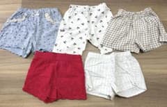 ど*★様 女の子　サイズ95 キッズ ショートパンツ 5点セットのサムネイル