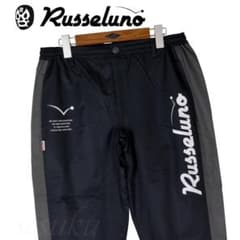 size5】秋冬 ラッセルノ ゴルフ リップストップ サイドラインパンツ黒