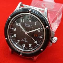 SEIKO ウェーブ クォーツ 腕時計 ブラック 6433-6010 三018 - メルカリ