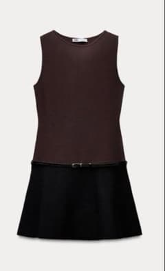 ZARA ベルト付きワンピースのサムネイル