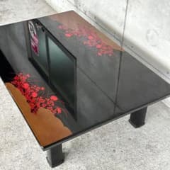 ☆希少☆ モリシゲ MORISHIGE 漆塗り座卓「新五月」和モダン 香川漆器