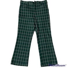 Sears vintage 70s  ブーツカット フレア チェックパンツのサムネイル