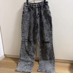 ケミカルウォッシュ ダメージデニムパンツのサムネイル
