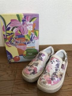 最終SALE*°新品未使用*°エスタシオン◆花柄本革スリッポン 24cmのサムネイル