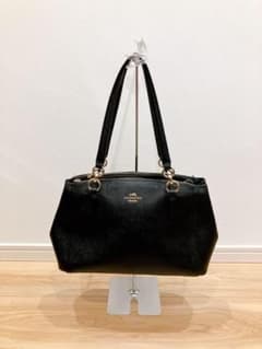 人気】COACH F57520 黒 ハンドバッグ ゴールド金具 ブラック - メルカリ