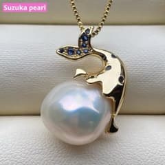 本真珠 淡水バロックパール おばけ ネックレス ペンダントトップ 本真珠 淡水バロックパールネックレストップ 13.5mmホワイトPT1036