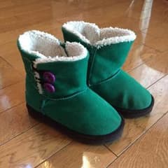 ☆MIL DE BERRY  ムートンブーツ 19㎝ グリーンのサムネイル