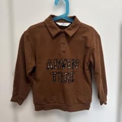 H&M キッズ ポロ襟トレーナー ブラウン 110cmのサムネイル