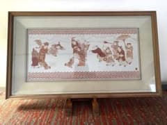 ■福島武山■赤絵九谷焼陶板・陶版画■額装■ □福島武山□赤絵九谷焼陶板・陶版画□額装□ - メルカリ