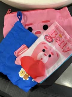 Bellygom ポーチ 3点セット ピンク ブルーのサムネイル