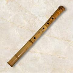 高級 尺八 輪風 49.5cm（一尺六寸管）琴古流 中継ぎ銀三線 唄口カケ