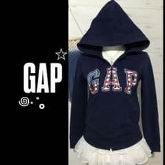 ☆GAP パーカー☆アメリカ スパンコール Y2K ネイビー 平成 古着 