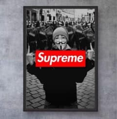 Supreme ストリートパロディーアー トポスター A4 額縁入りのサムネイル