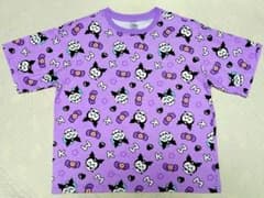 ちいかわ サンリオ コラボ Tシャツ M-L モモンガ クロミ 総柄 パープルのサムネイル