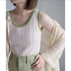 【Kastane】リブニット タンクトップ バイカラーニットのサムネイル