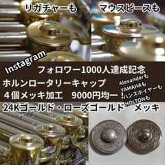 ホルン　ロータリーキャップ　金メッキ　4個 ホルン ロータリーキャップ 金メッキ 4個 - メルカリ