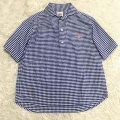 美品】DANTON ダントン ギンガムチェック 丸襟 プルオーバーシャツ 38