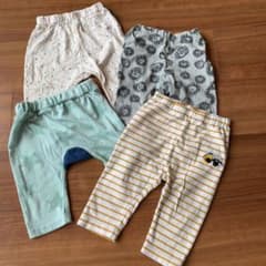 ユニクロ  フタフタ　レギンス パンツ90 4枚　七分丈のサムネイル