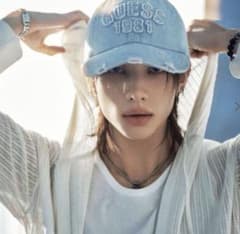 スキズ ヒョンジン GUESS 韓国 限定 帽子 キャップ ブルー ヒョンジン GUESS デニムキャップ 新品未使用 hyunjin - メルカリ