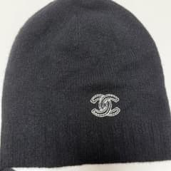CHANEL ニット帽 ココマーク ブラック - メルカリ