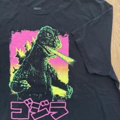 【トレンド】海外公式 ゴジラ Tシャツ ネオンカラー ボックスシルエット 2XLのサムネイル