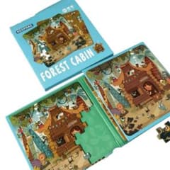 知育マグネットパズル 2種類のパズル 絵本パズル　3歳以上　森　動物のサムネイル