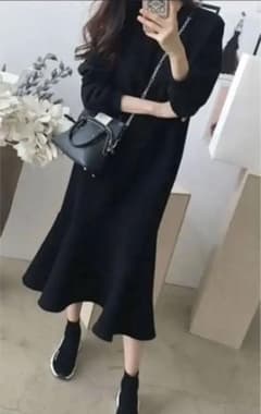 新品　マーメイドワンピース   ブラックのサムネイル